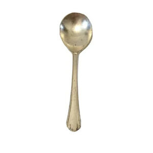 Victor S. Co. A1 + Overlay IS Soup Spoon 5 3/4” Vintage Silverplate 40g